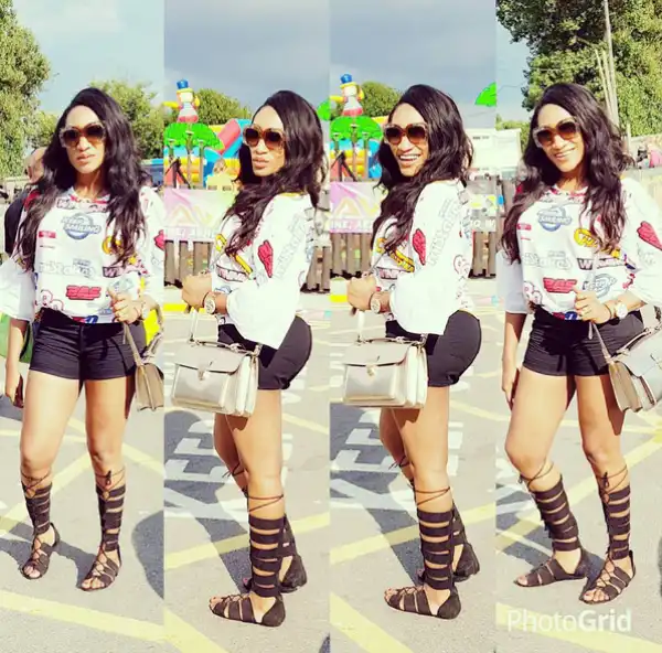 Photos: Actress Oge Okoye Puts Her Hot Legs On Display As She Stepped Out In Shorts